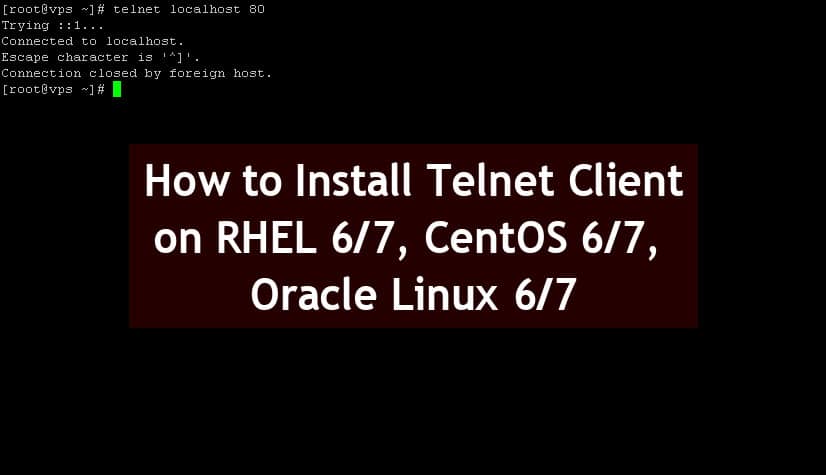 Install Telnet Client In Centos 7 Installation
