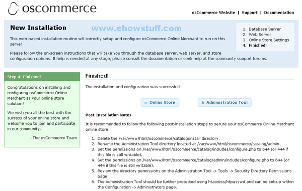 install osCommerce
